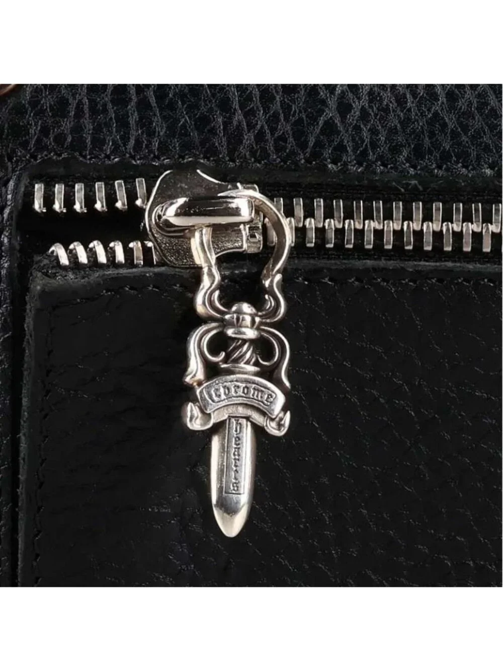 Chrome Hearts Wave Cross Ball Button Leather Wallet